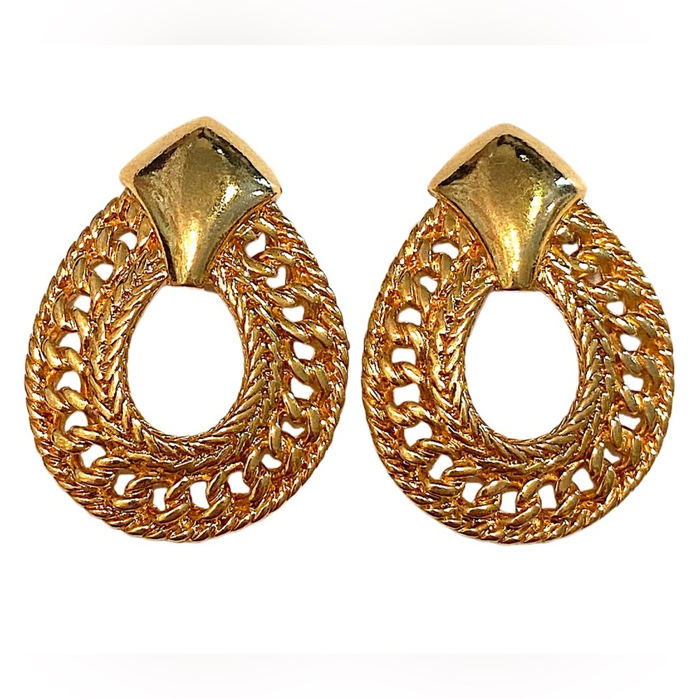 AVON Vintage Gold Statement Earrings